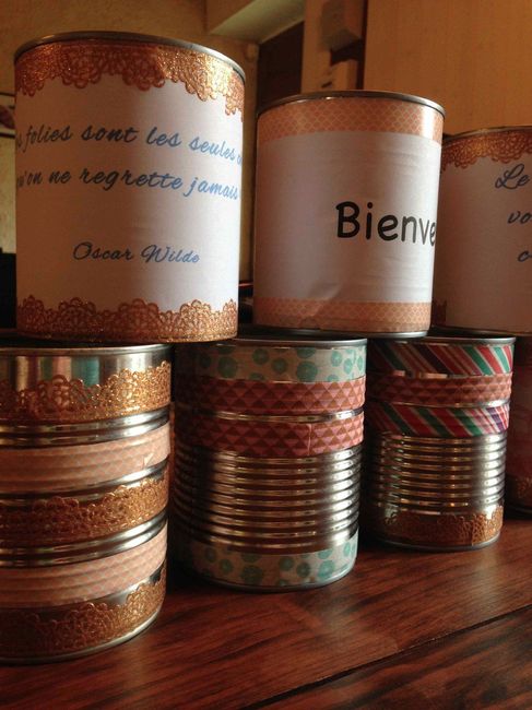 Boites de conserves recyclées