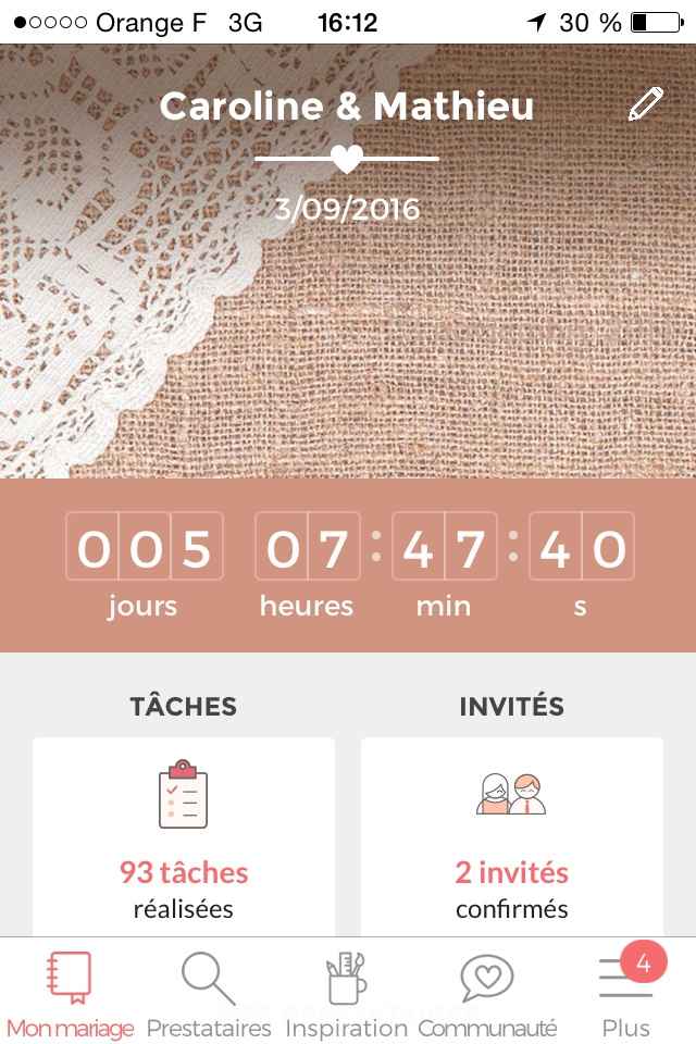 Petit bilan mariés de septembre. - 1