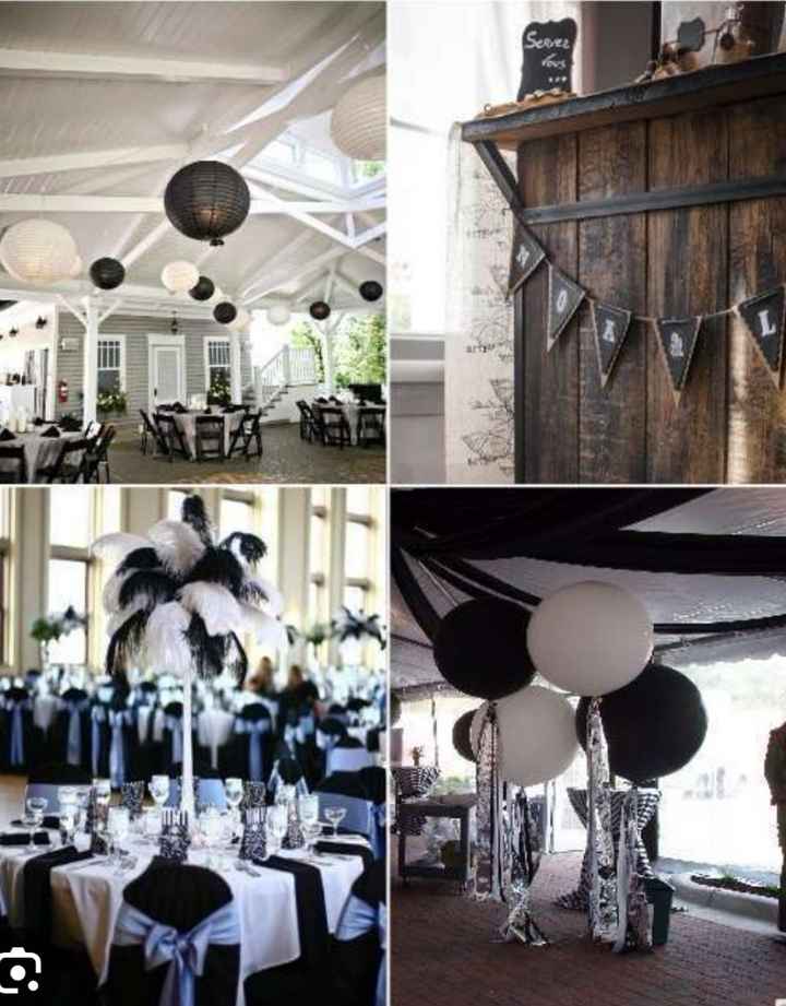 Déco blanc/doré /ardoise - 1