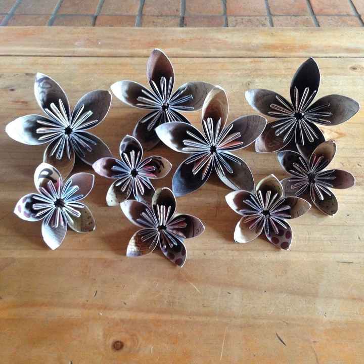 Fleurs en origami