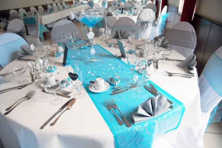 Pour la décoration de la table bleu ciel - 1