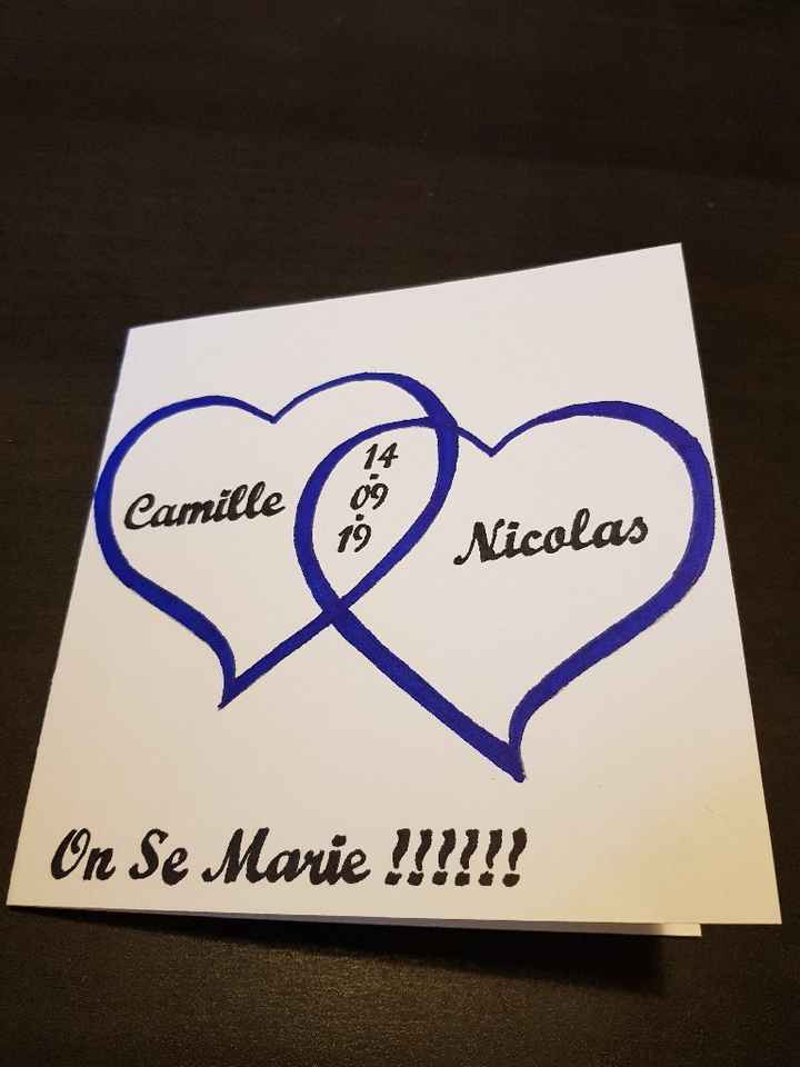 1er Faire part à la main - 1