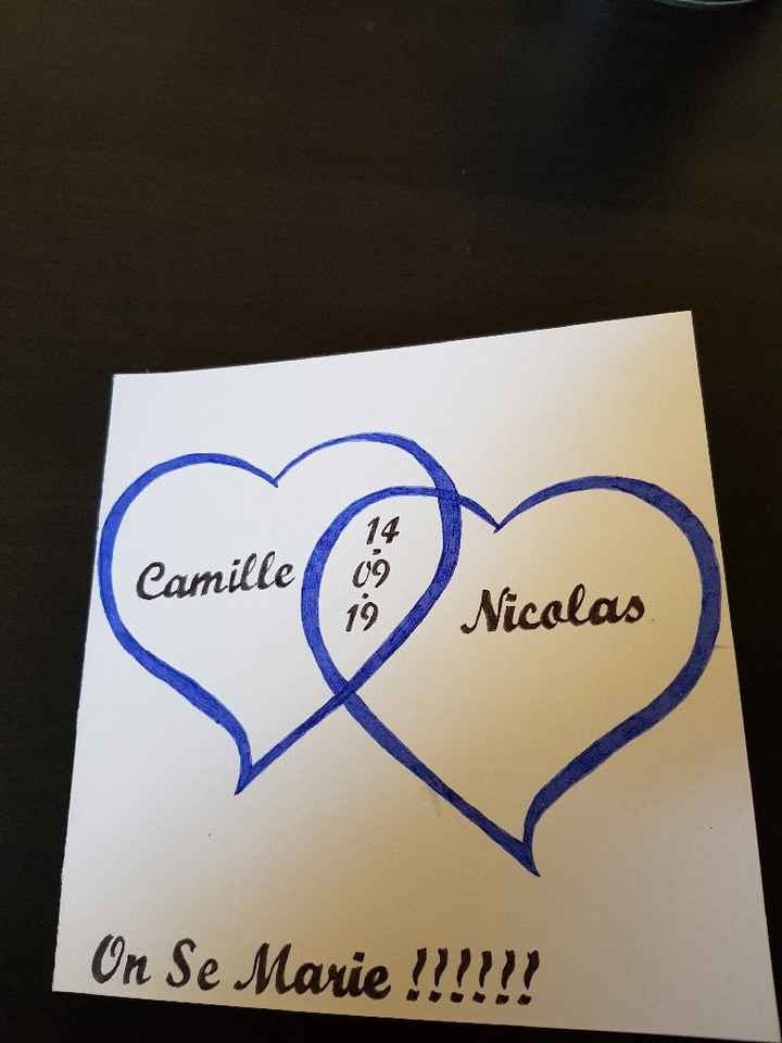 1er Faire part à la main - 1