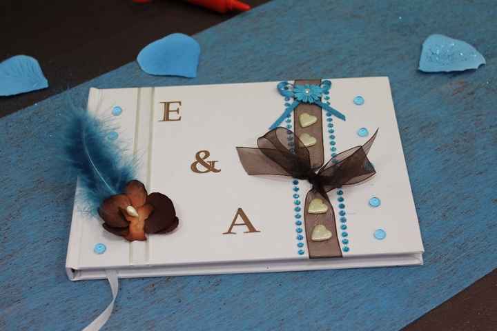 livre d'or turquoise chocolat