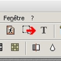 clic sur le T (texte) 