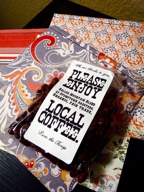 sachets de cafÃ© - cadeaux pour invitÃ©s