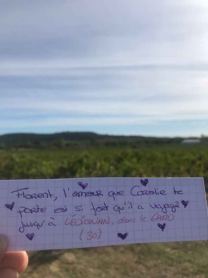 Love note Julie et Julien, Chloé et britany, claire et Ludovic, Anthony et aurore, Francine et Jean 