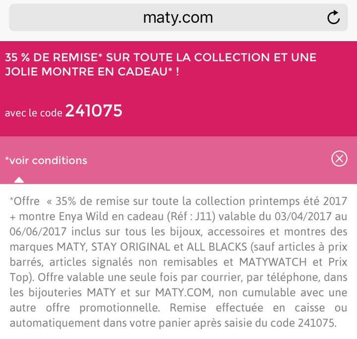 Code promo -35% chez maty ! - 1
