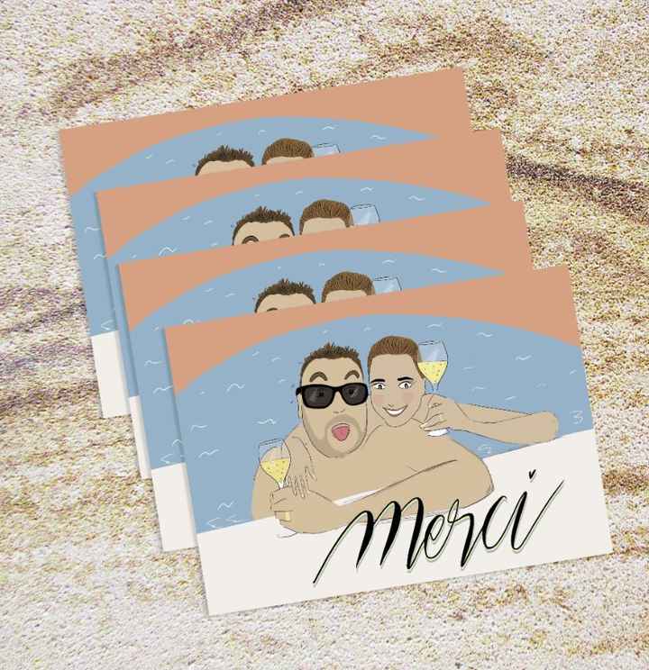 Enverrez-vous des photos de votre lune de miel comme faire part de remerciement ?💌 - 1