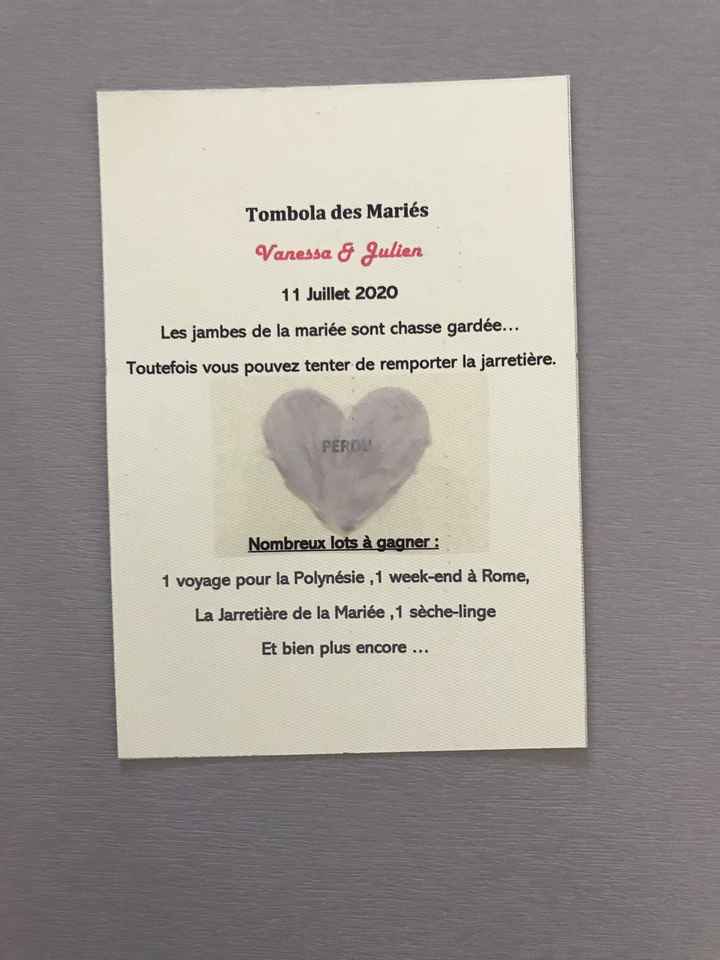 Tombola des mariés - 1