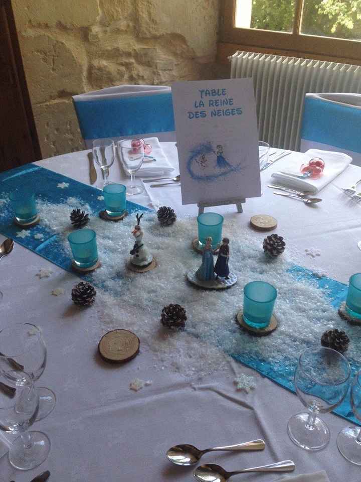 Table la reine des neiges 