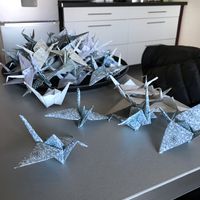 Dye guirlandes de grue Origami Help - 3
