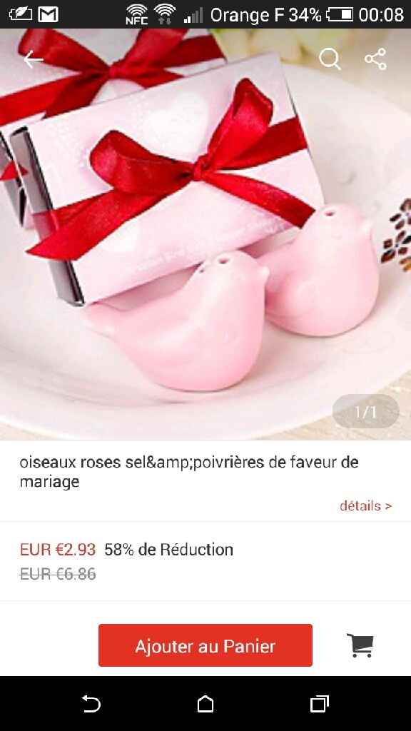 Cadeau original pour invité  ? pas de dragées svp - 1