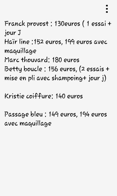 Prix coiffure mariage - 1