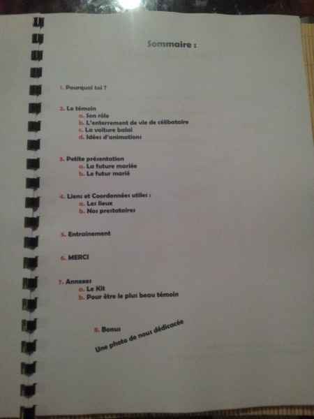 kit temoin guide