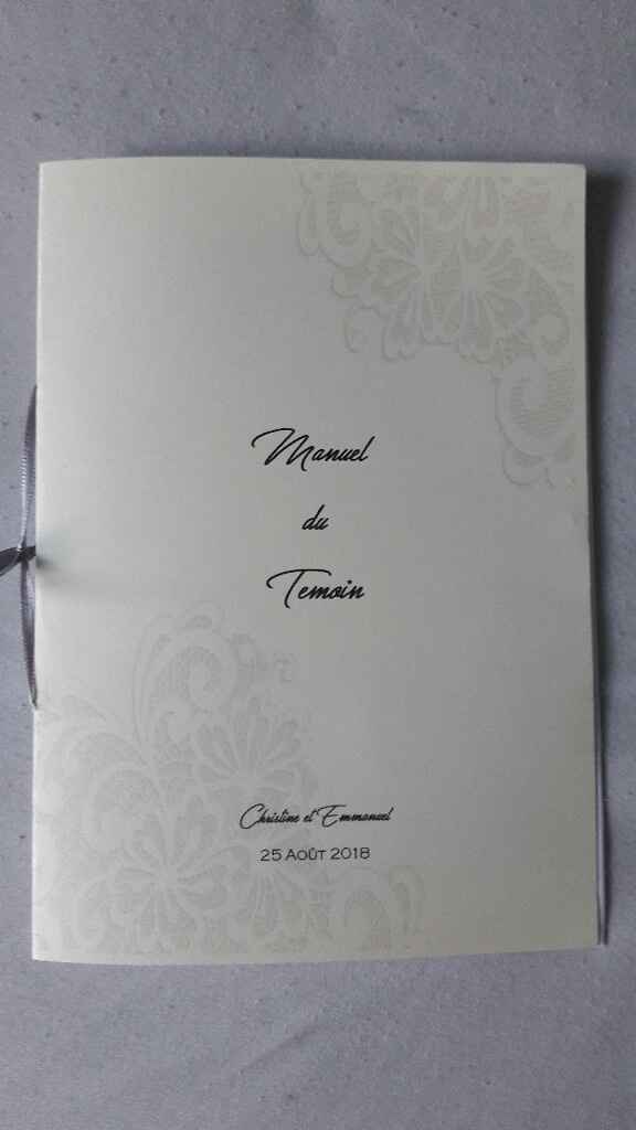 Kit temoin + livret finis - 2