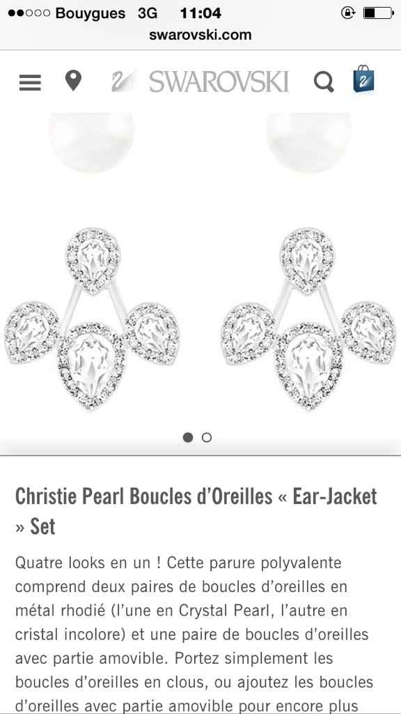 Mes boucles d'oreille swarovski - 1