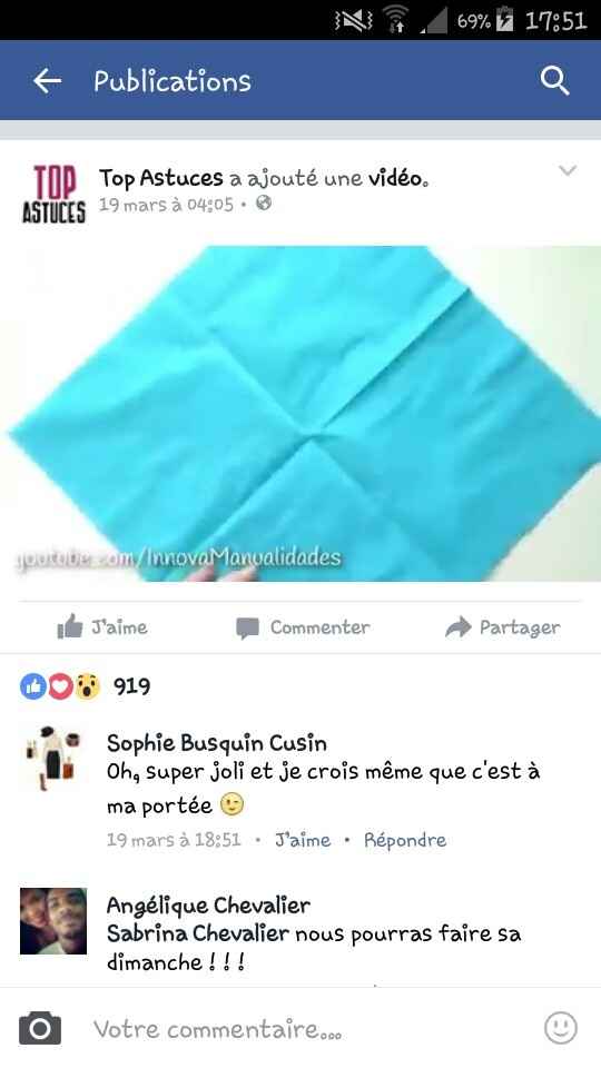 Pliage de serviette - 1