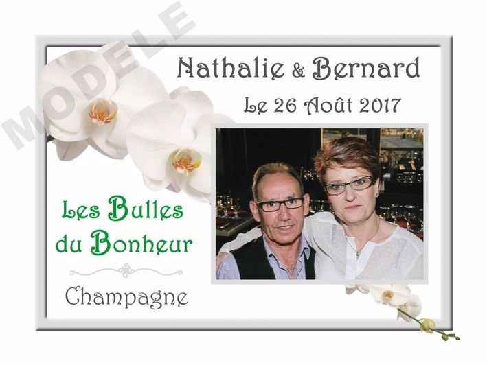 Etiquettes bouteille champagne mariage
