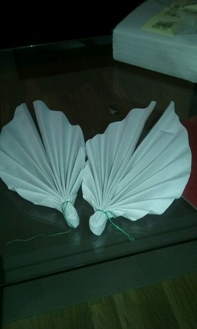 Serviette de table en forme de feuilles - 1