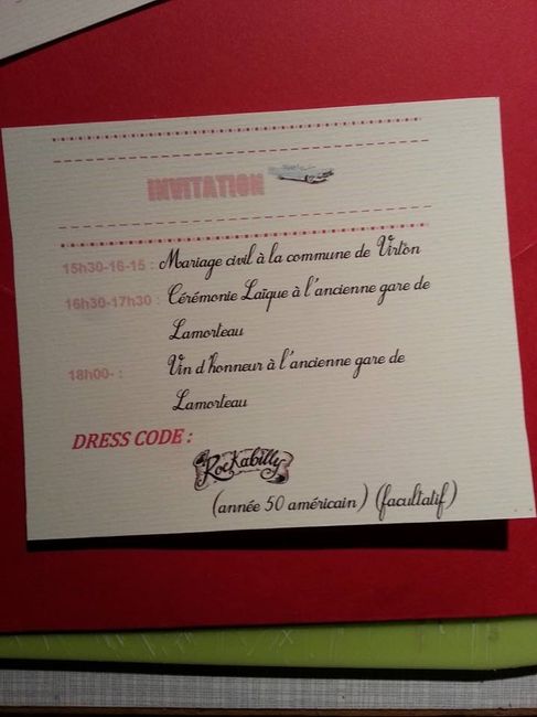 carte invitation