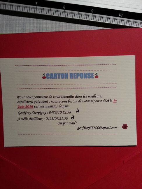 carton réponse