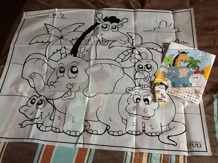 Nappe / set de table a colorier 