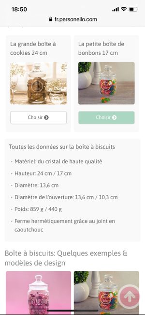 Bonbonnière pour la cérémonie du sable reçu - 1