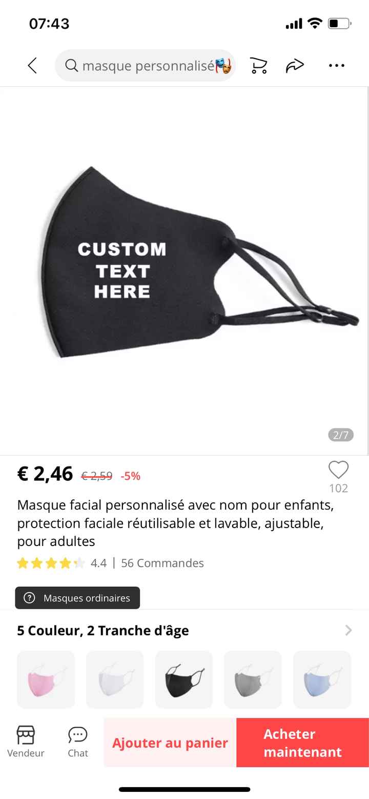 Achat masque pour mariage - 1