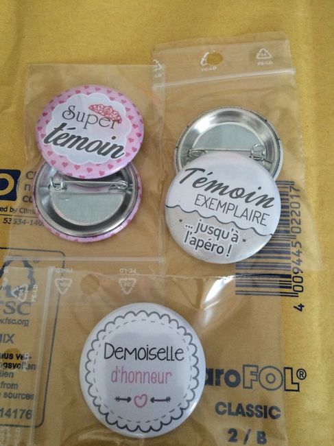 Badges reçus - 1