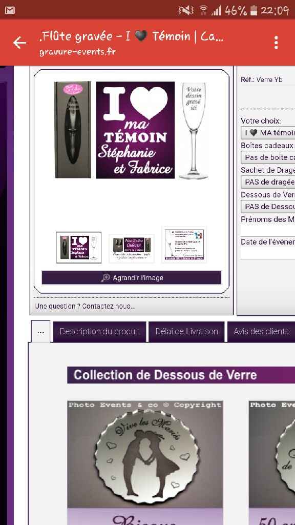 Nos cadeau pour nos temoins - 1