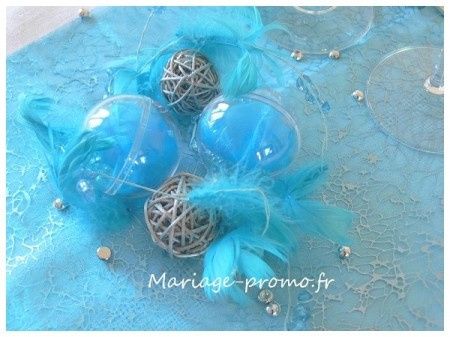 décoration table turquoise