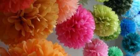 fleurs en papier de soie