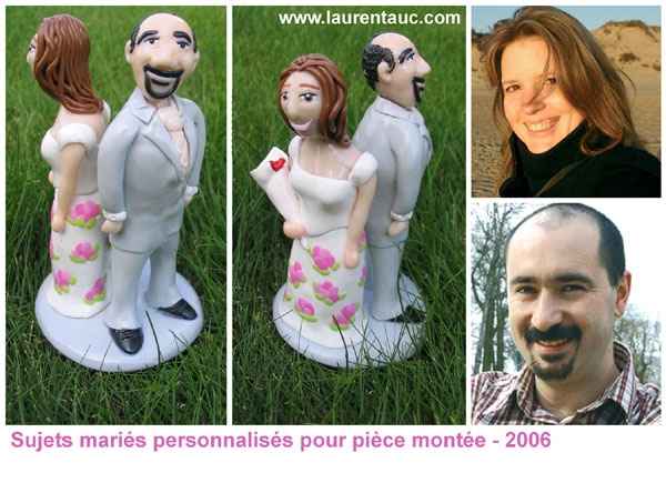 sujet de mariés pour pièce montée