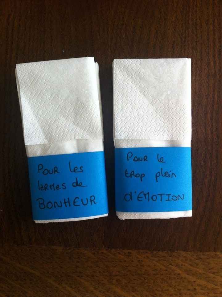Mouchoirs pour l'église qui seront dans le Welcome Bag -2