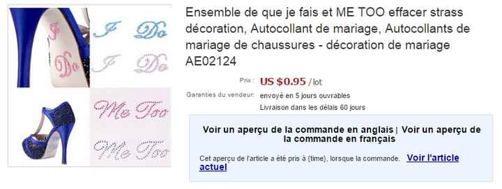 pour les chaussures