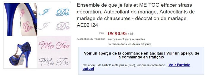pour les chaussures
