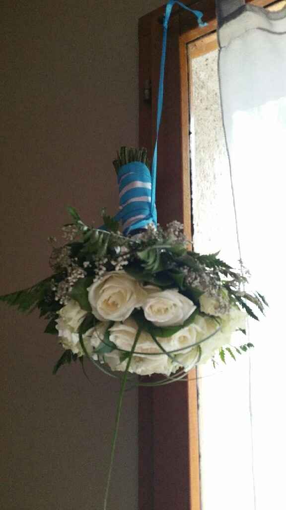 Bouquet mariée bleu/blanc - 2