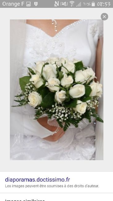 Bouquet de mariée avec fleurs naturelles - 1
