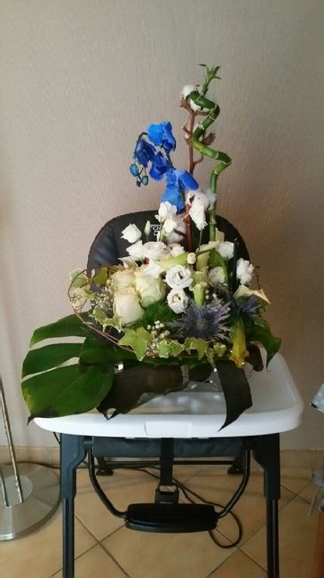 Bouquet mariée bleu/blanc - 1