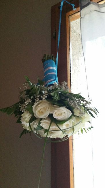 Bouquet mariée bleu/blanc - 2