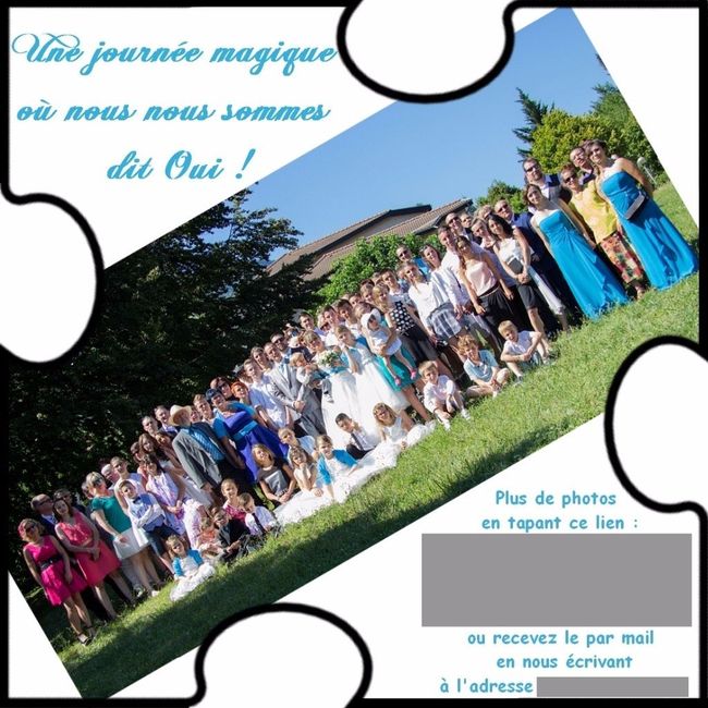 Carte remerciements verso
