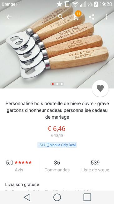 Cadeau invité homme - 1