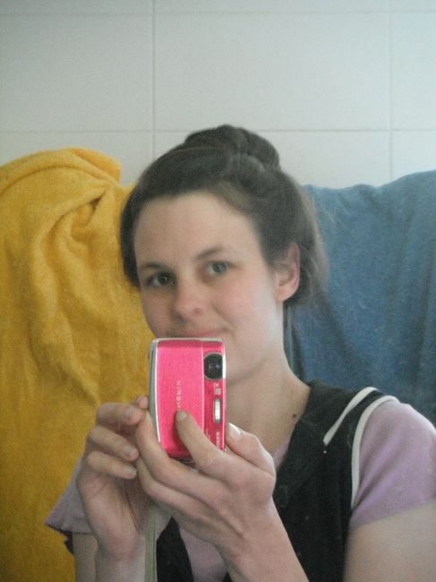 Coiffure fleur en jean devant