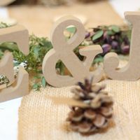 Nos initiales sur la table d'honneur