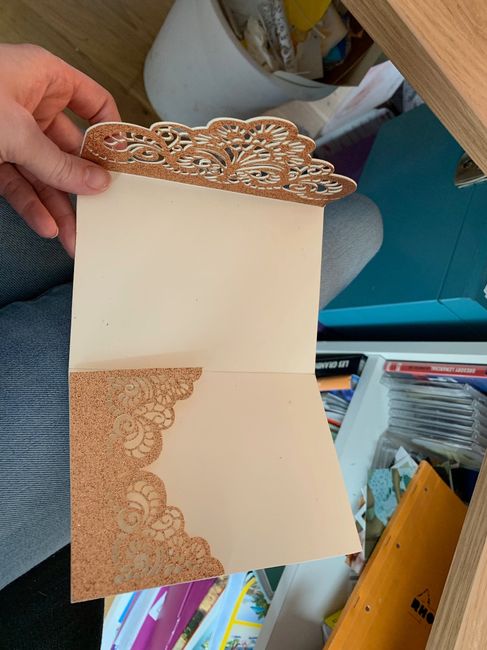 Faire part pochette ouvert