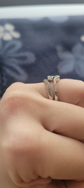 Alliance avec bague de fiançailles 12