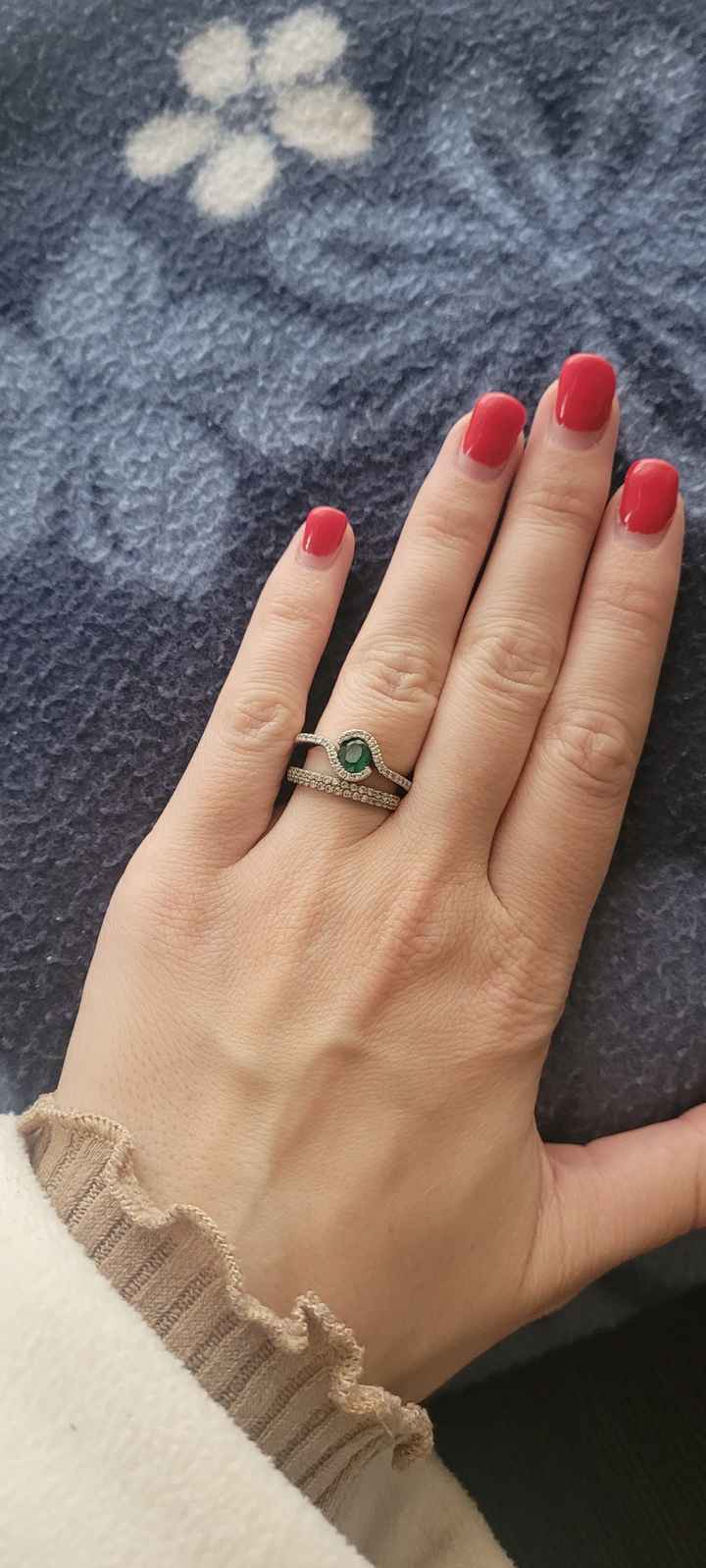 Alliance avec bague de fiançailles - 1