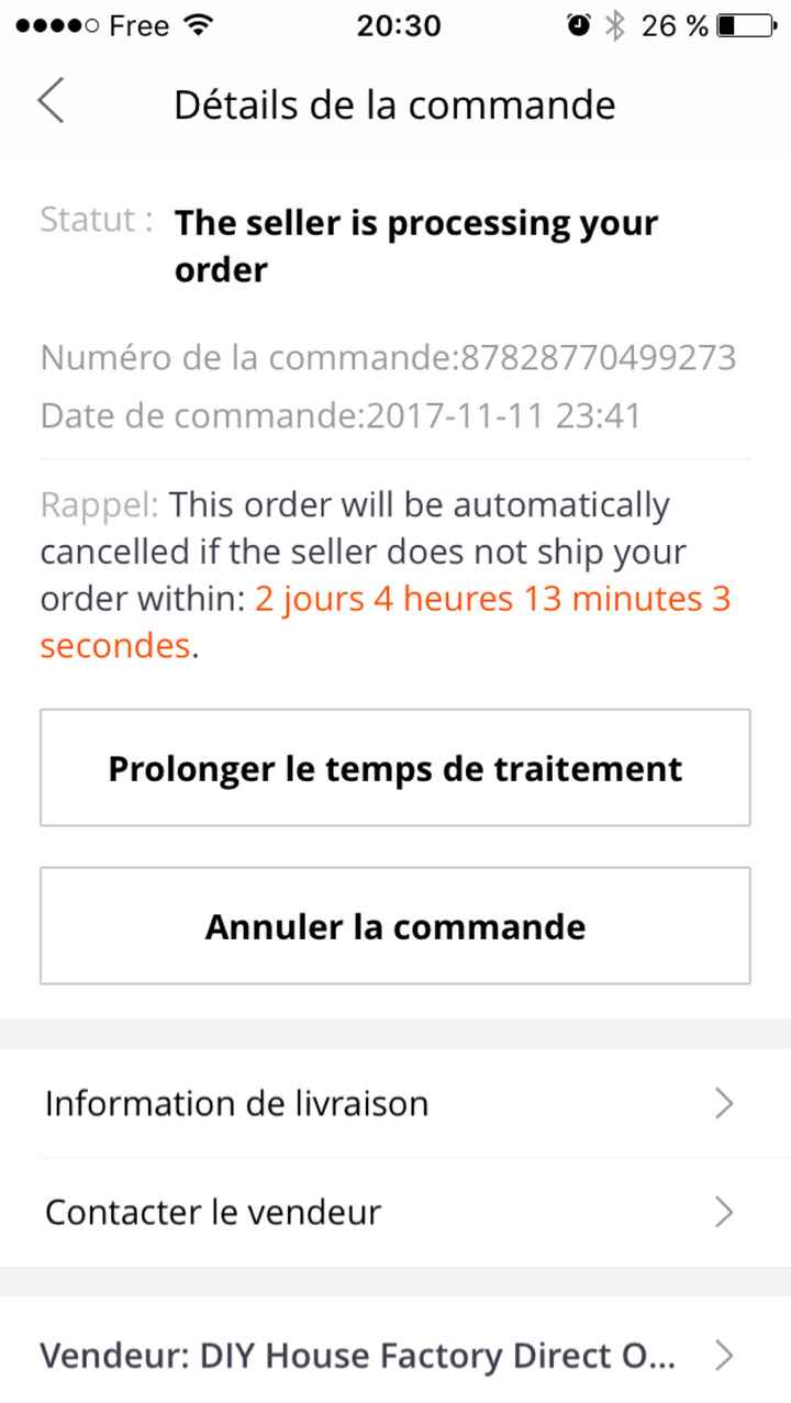  Commande Aliexpress annulée - 1