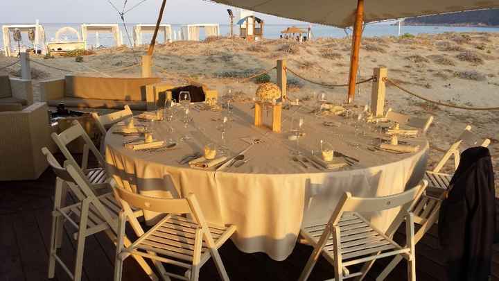 Table du resto de plage